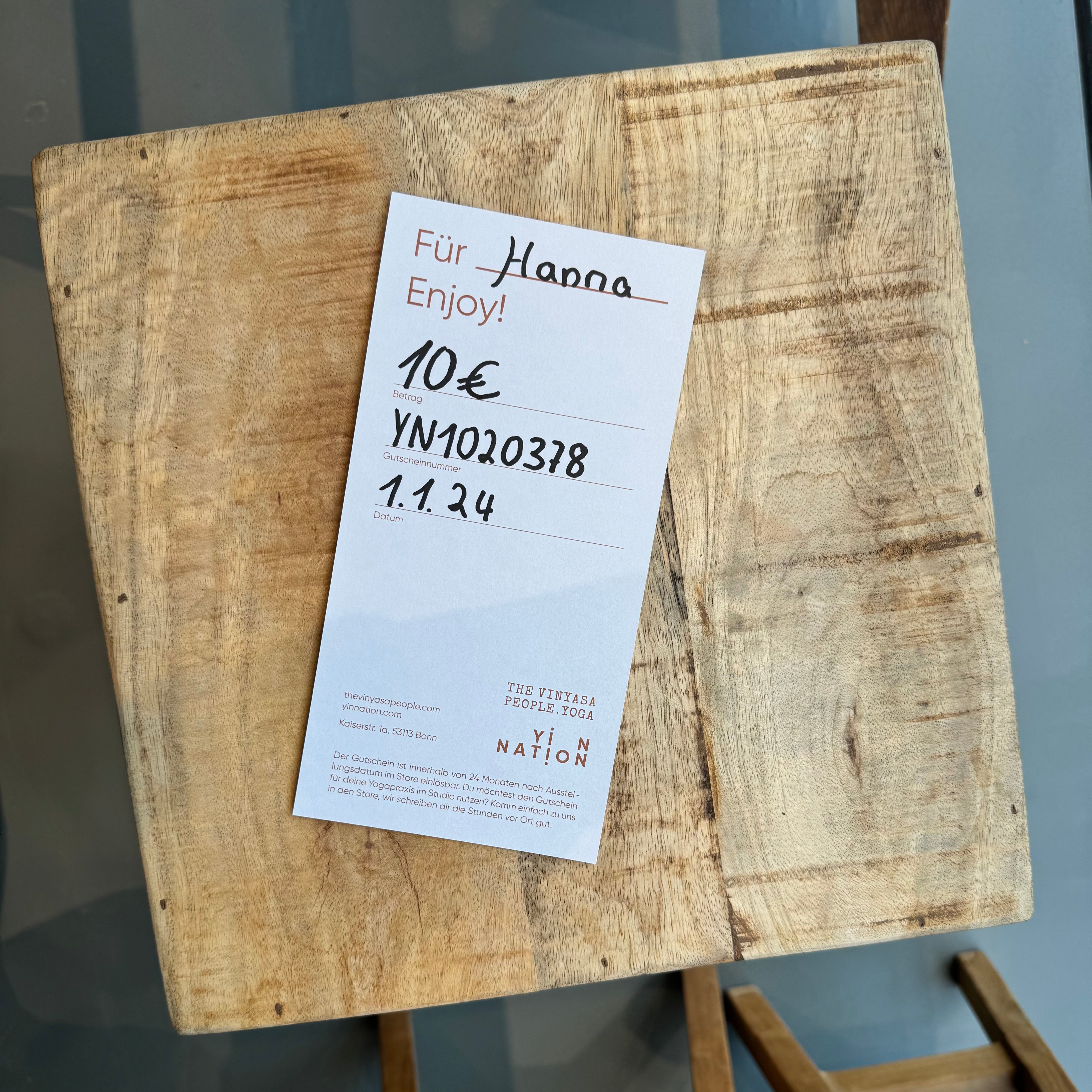10 EUR In-Store Gutschein
