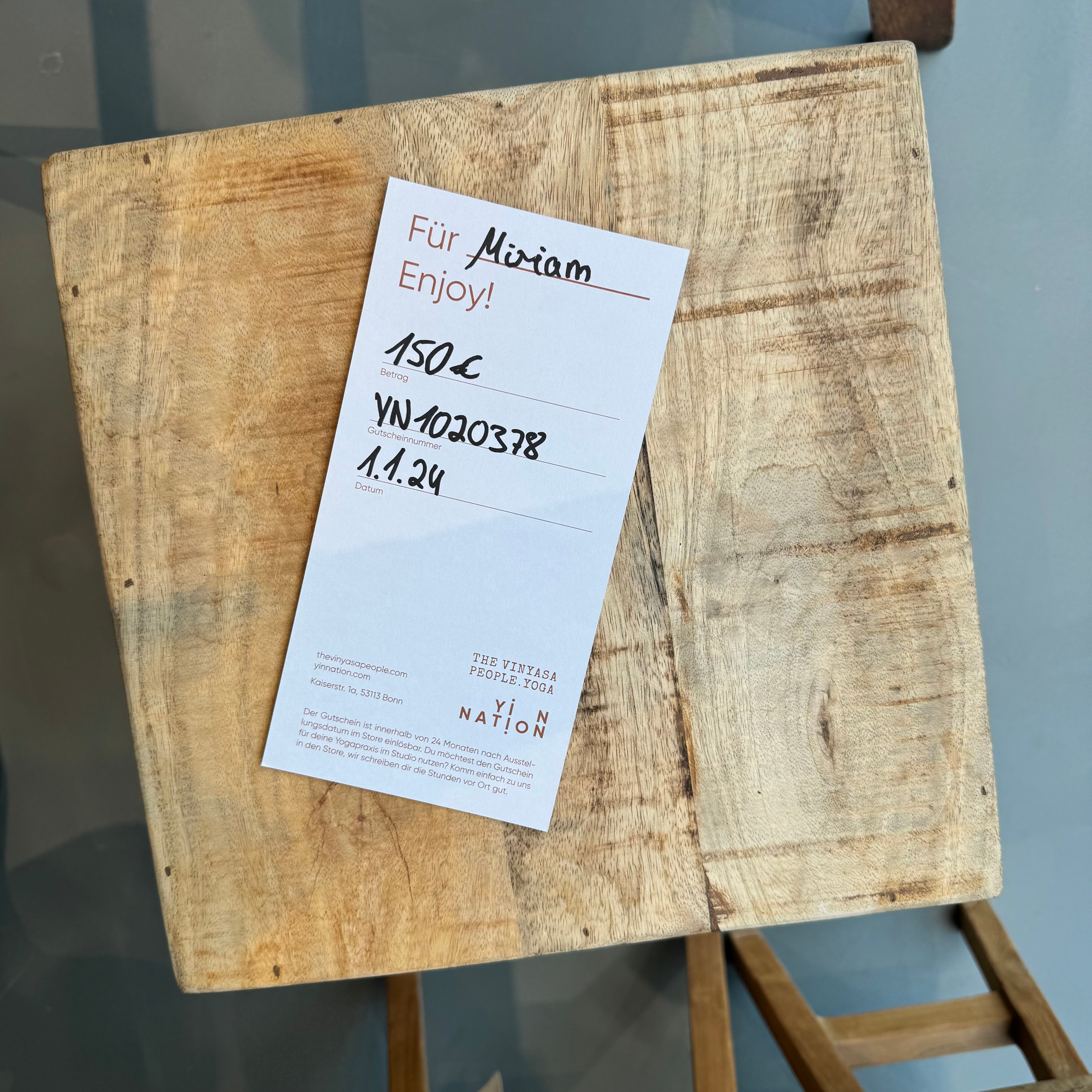 150 EUR In-Store Gutschein