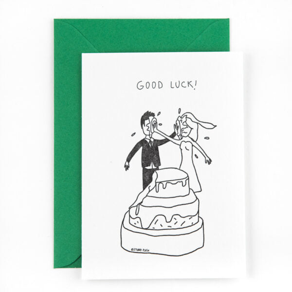 Postkarte Wedding Cake Fight