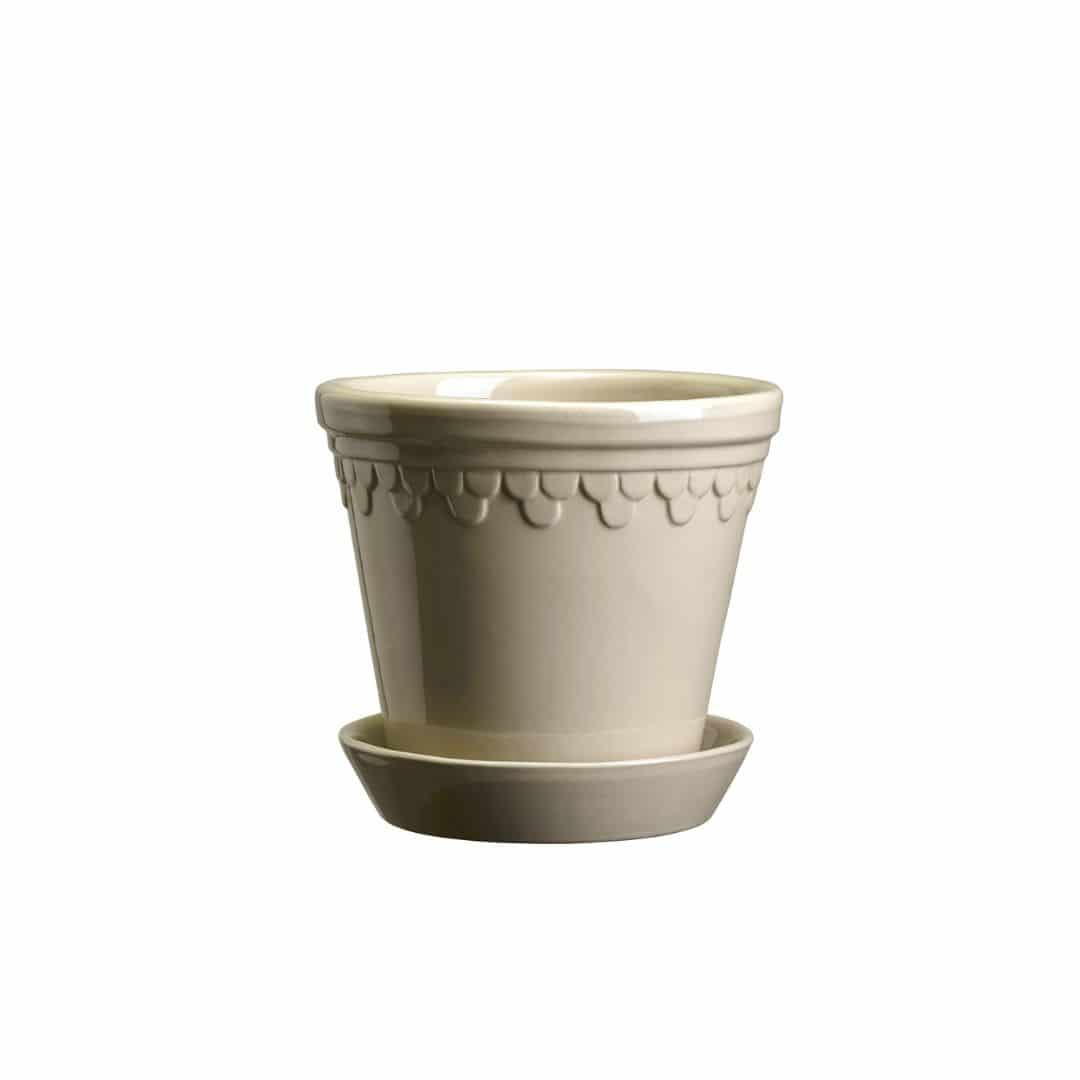 Blumentopf & Saucer Kopenhagen Sand Stone