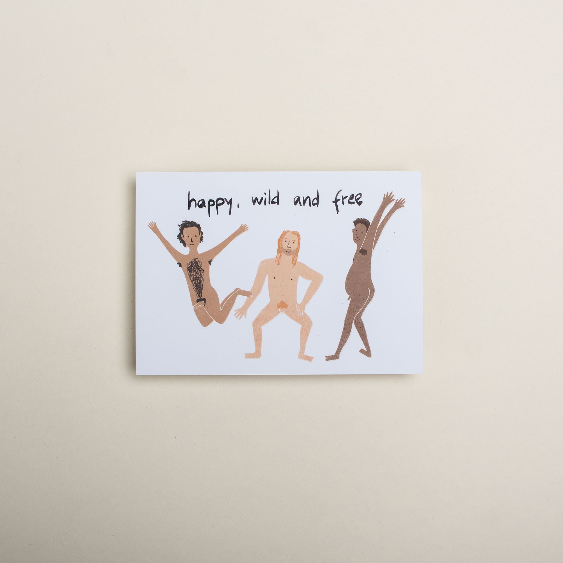 Happy, Wild And Free (Man) Postkarte