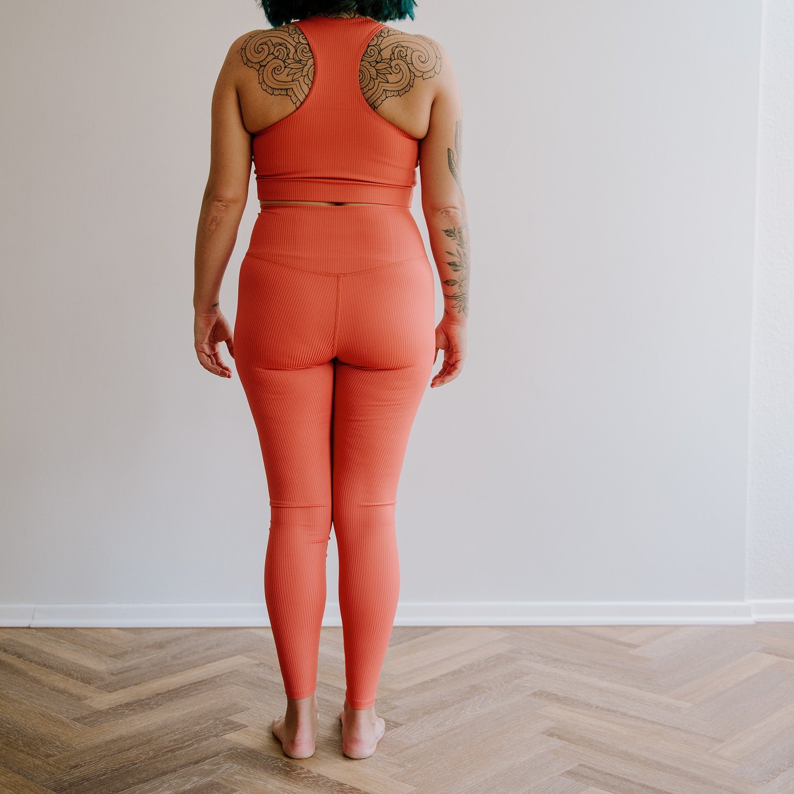 Girlfriend Collective High Rise Leggings RIB Red Clay