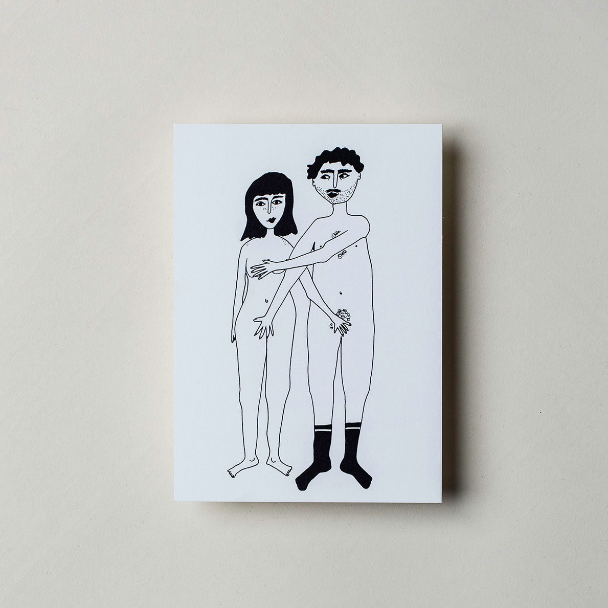 Postkarte Naked Couple