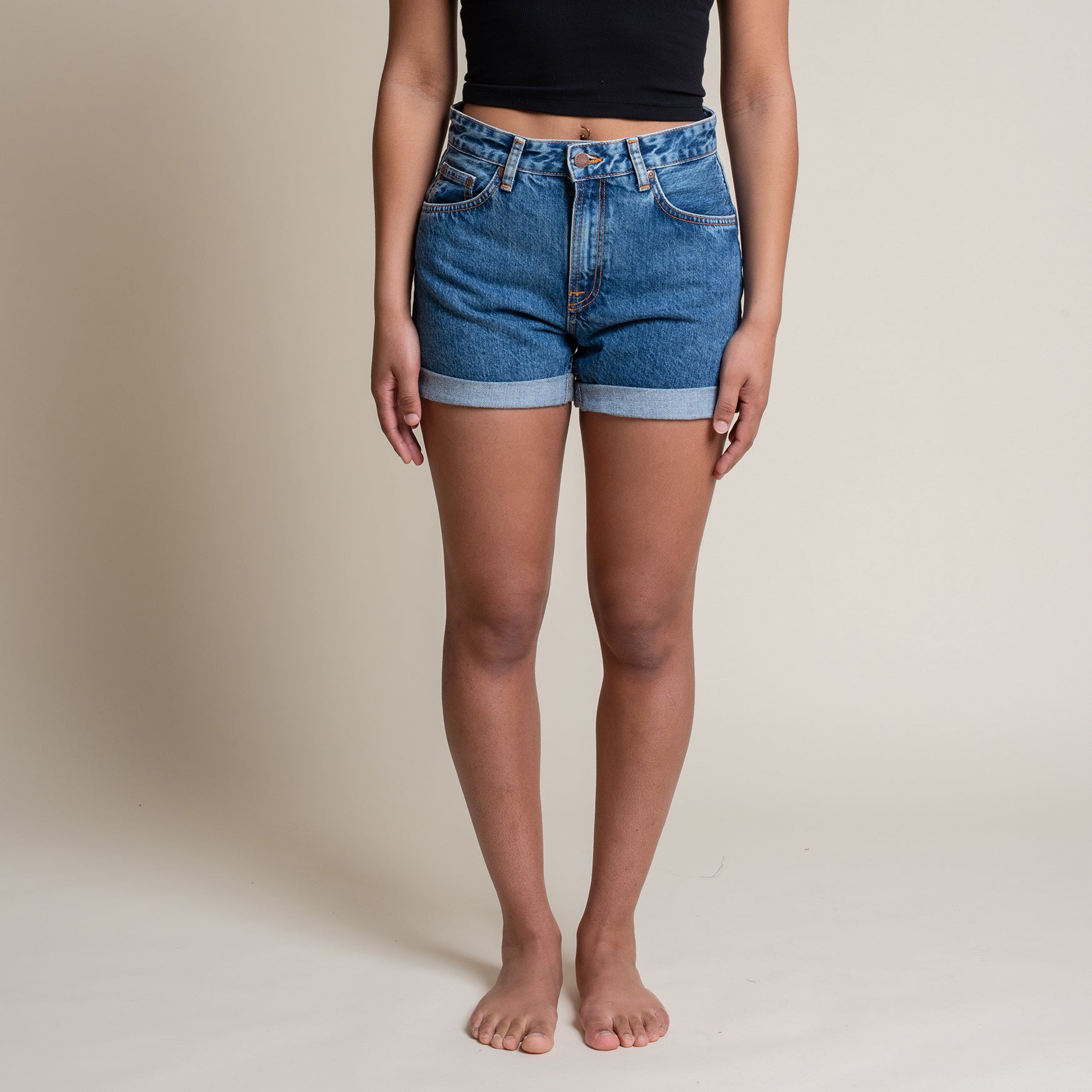 Nudie Jeans Frida Shorts Friendly Blue
