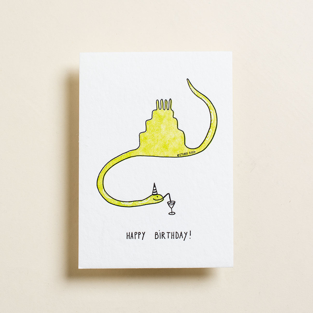 Postkarte Birthday Snake