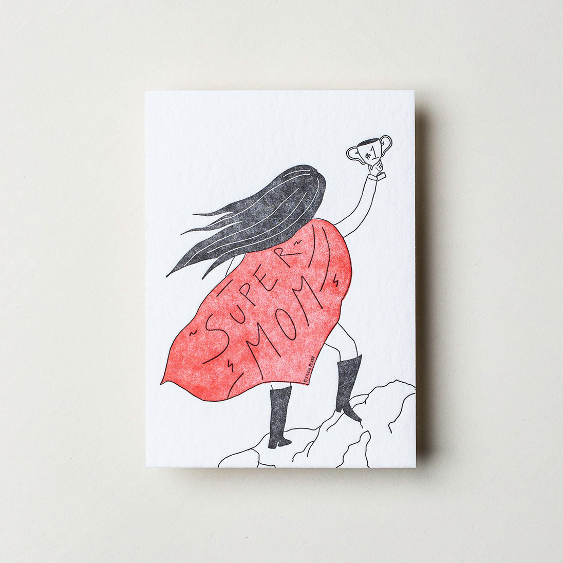 Postkarte Super Mom