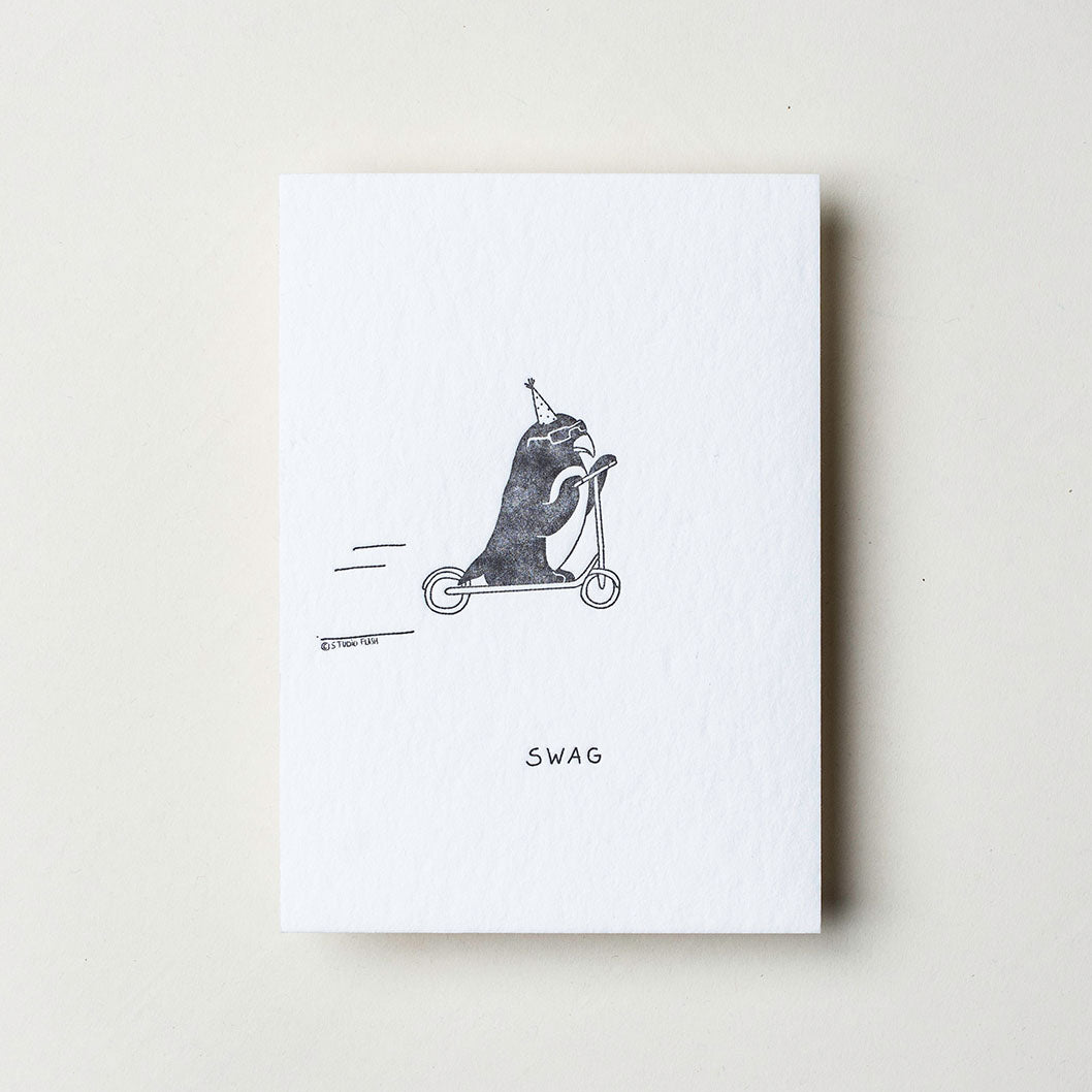 Postkarte Swag Penquin