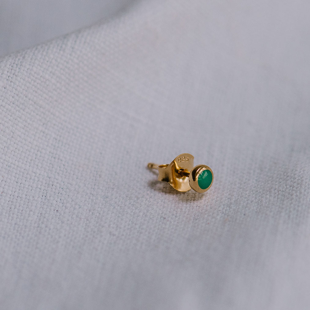 Wildthings Collectables Ohrring Stud Gold Sea Green